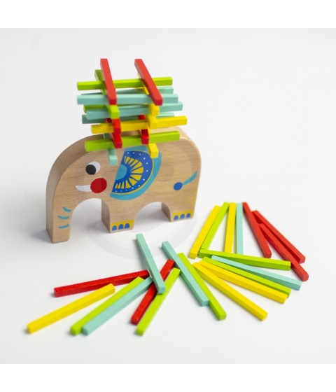 TOOKY TOY įgūdžių žaidimų rinkinys „Paėmimo lazdelės“ JoJo vilkelis „Elephant“ 46 vnt.