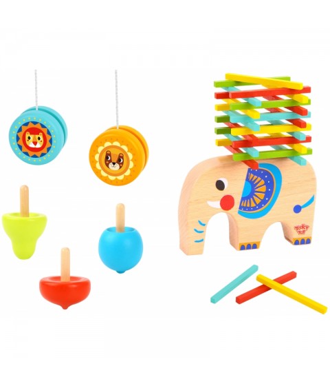 TOOKY TOY įgūdžių žaidimų rinkinys „Paėmimo lazdelės“ JoJo vilkelis „Elephant“ 46 vnt.