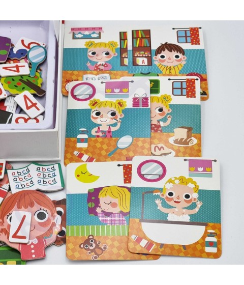 TOOKY TOY medinis dėlionės magnetinė dėžutė
