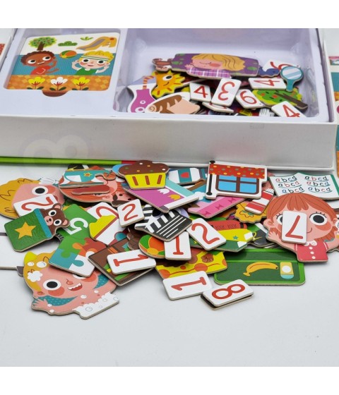 TOOKY TOY medinis dėlionės magnetinė dėžutė