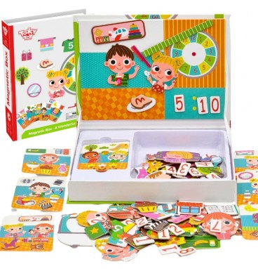 TOOKY TOY medinis dėlionės magnetinė dėžutė