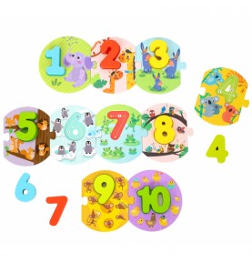 TOOKY TOY lavinamoji dėlionė Montessori mokantis skaičiuoti
