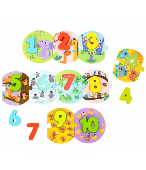 TOOKY TOY lavinamoji dėlionė Montessori mokantis skaičiuoti