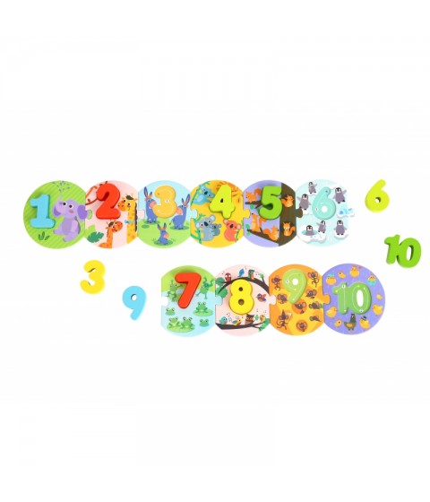 TOOKY TOY lavinamoji dėlionė Montessori mokantis skaičiuoti