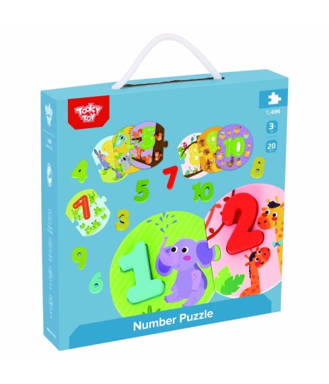 TOOKY TOY lavinamoji dėlionė Montessori mokantis skaičiuoti