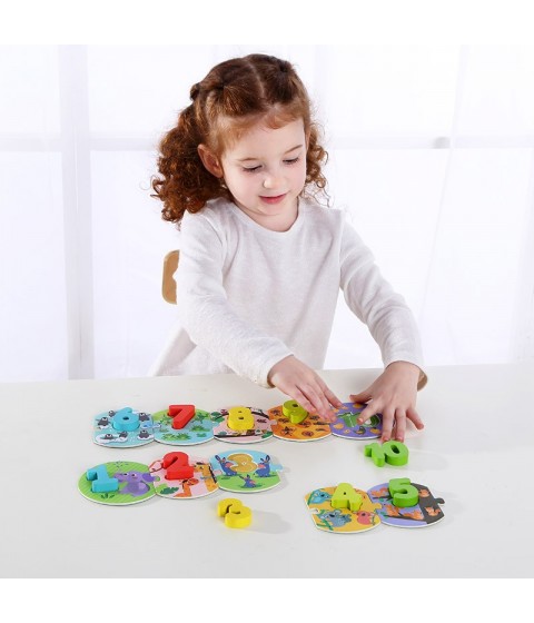 TOOKY TOY lavinamoji dėlionė Montessori mokantis skaičiuoti