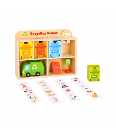 TOOKY TOY medinis perdirbimo centras edukacinis rūšiuoklis