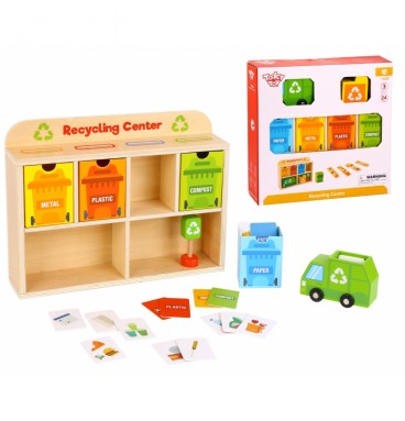 TOOKY TOY medinis perdirbimo centras edukacinis rūšiuoklis