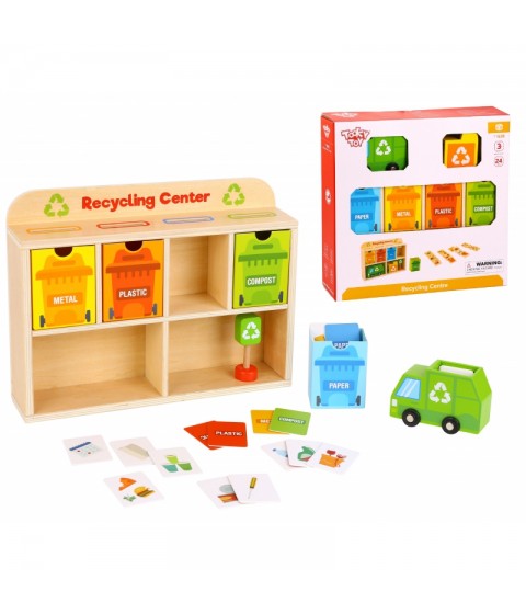 TOOKY TOY medinis perdirbimo centras edukacinis rūšiuoklis