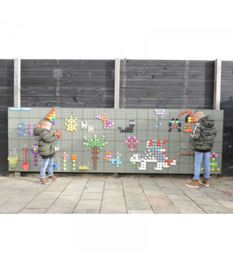 MASTERKIDZ Sieninė plokštė Mokslo lenta Kūrybinė STEM lauko lenta + Tvirtinimo plokštė 120x80cm