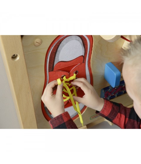 MASTERKIDZ edukacinė lenta – „Manual Dexterity Montessori Lacing“.