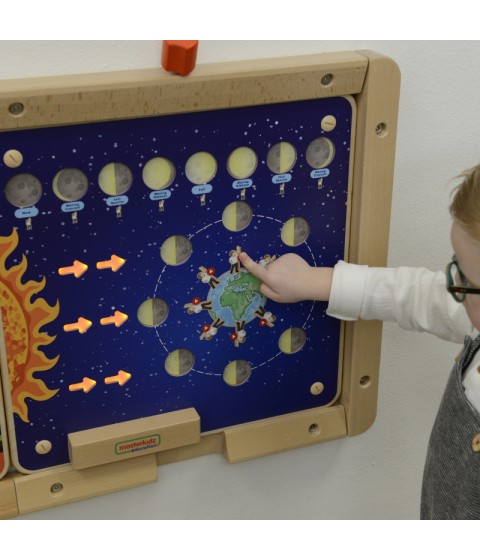 MASTERKIDZ Montessori mėnulio fazių edukacinė lenta