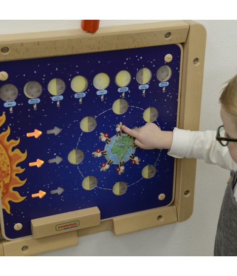 MASTERKIDZ Montessori mėnulio fazių edukacinė lenta