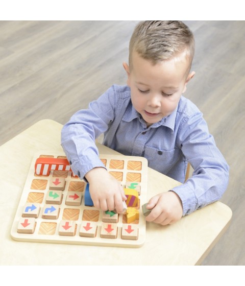 MASTERKIDZ ankstyvojo mokymosi programavimo dėlionė „Rask kelią iki sūrio“!