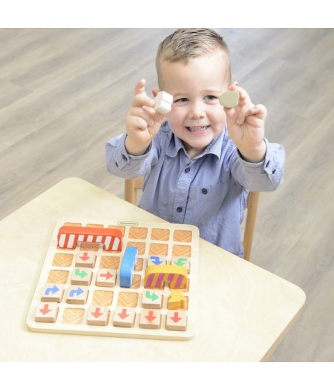 MASTERKIDZ ankstyvojo mokymosi programavimo dėlionė „Rask kelią iki sūrio“!