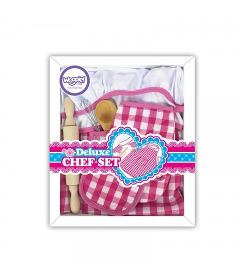 WOOPIE Little Chef komplektas virtuvės kostiumas virtuvės reikmenys 7 vnt.